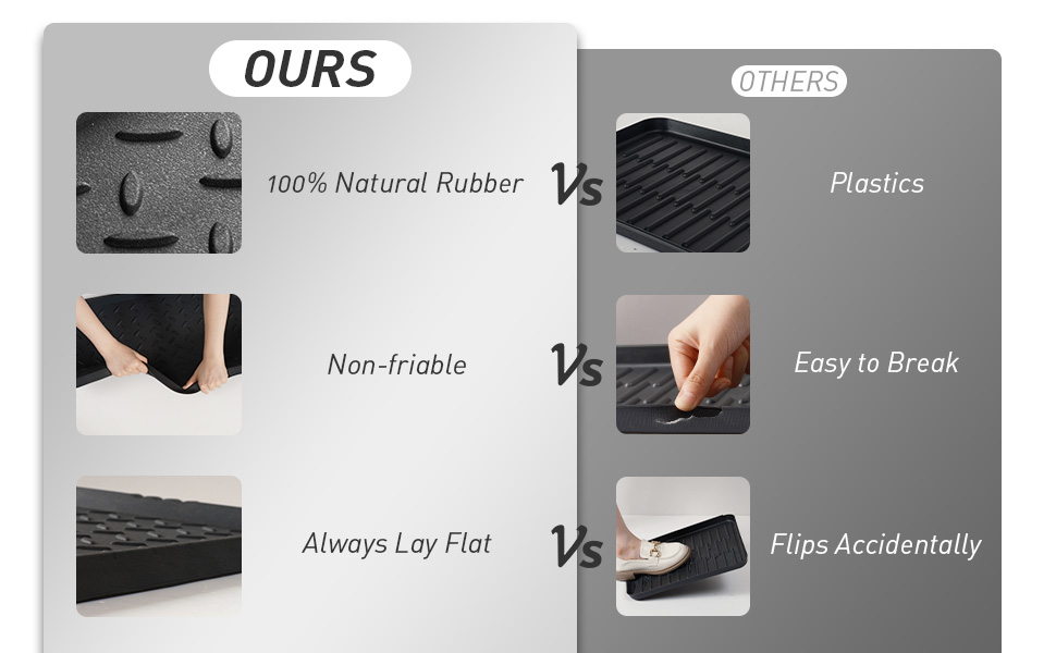 MontVooBoot Tray Mat Shoe Tray Large 40x70cm Shoe Mat 100 Rubber Easy