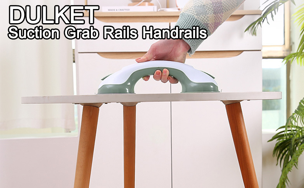 DULKET Suction Grab Rails Handrails,2PCS Portable Mobility Hand Rails for Bathroom,Aids Safety