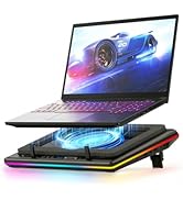 llano V12 RGB Laptop Cooling Pad, Gaming Laptop Cooler with 5.5 Inch Powerful Turbofan, Fast Cool...