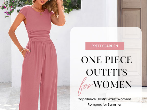 Amazon.com: PRETTYGARDEN Summer Jumpsuits for Women Dressy