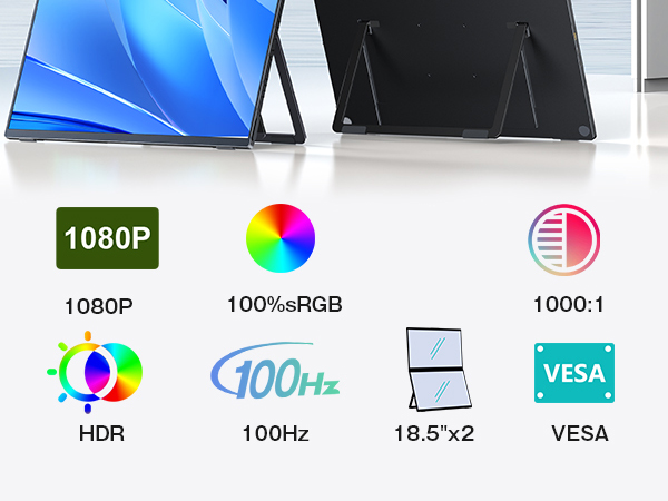Amazon.co.jp: KEEPTIME デュアル モバイルモニター 18.5インチ