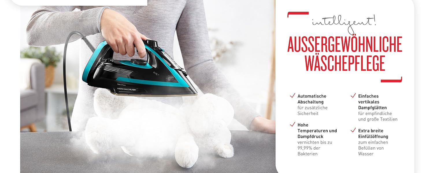 Amazon.de: Tefal Puregliss Dampfbügeleisen, 3000 Watt, 280 g/Min ...