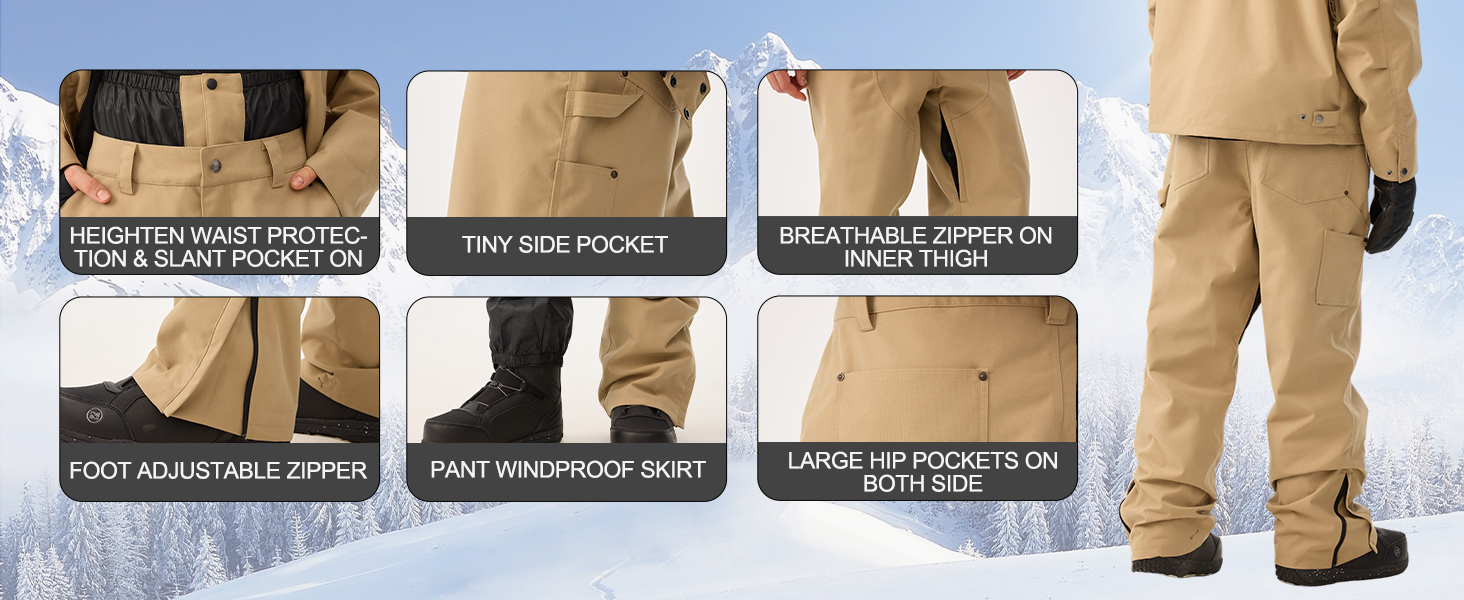 snowboard pants for men women