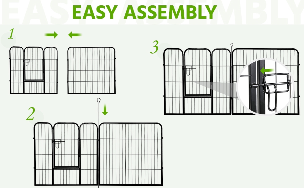 Yaheetech Dog Playpen Outdoors, 6 Panels 24" Dog Fence