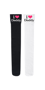 I Love Daddy Print Stockings