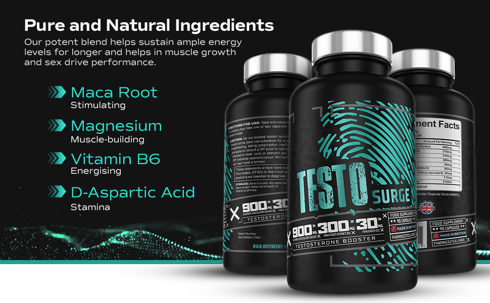 Testosterone Booster TESTO Surge Testosterone Supplements for Men
