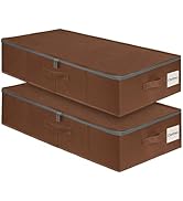 punemi Underbed Storage Box, Under Bed Clothes Organizer With Sturdy Structure and Ultra Thick Fa...