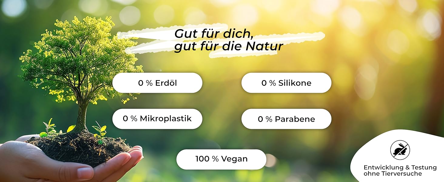 gut für dich, gut für die natur frei von Schädlichen Inhaltsstoffen