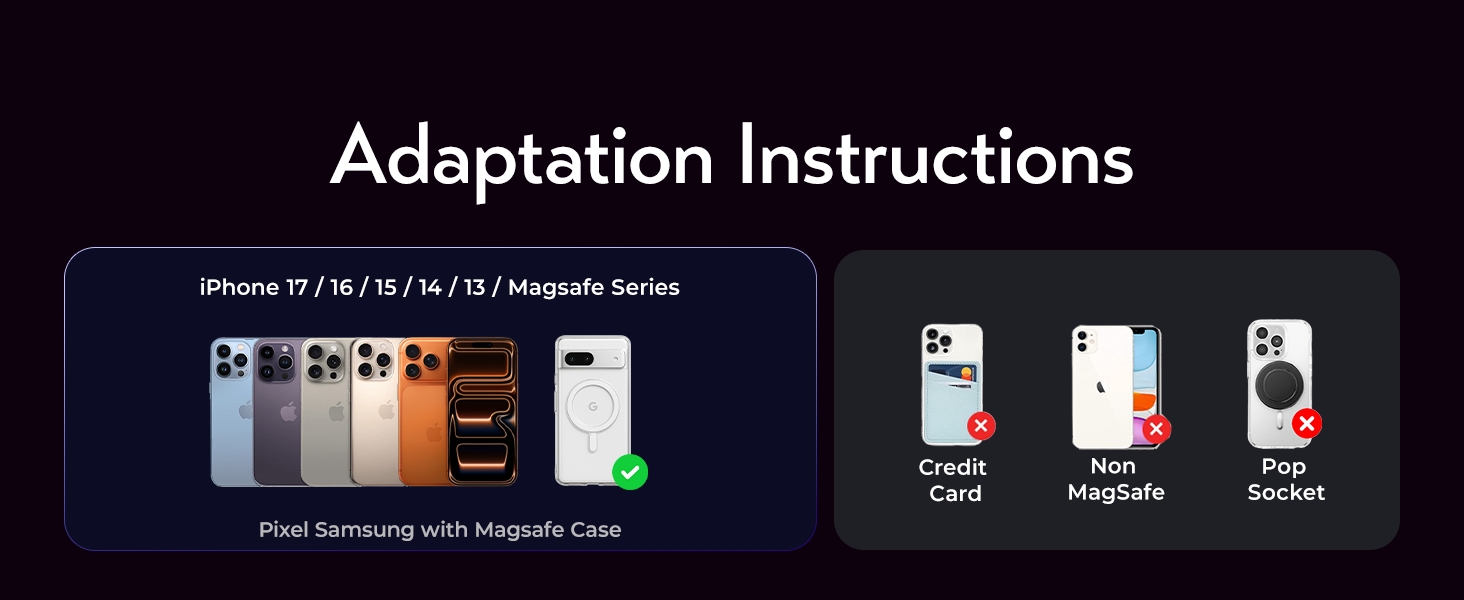 15W Vacuum Suction magsafe car mount charger