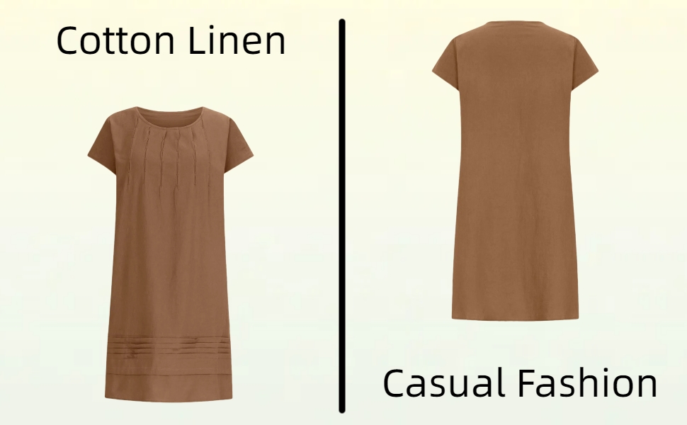 Amazon.com: Cotton Linen Dresses for Women Casual Short