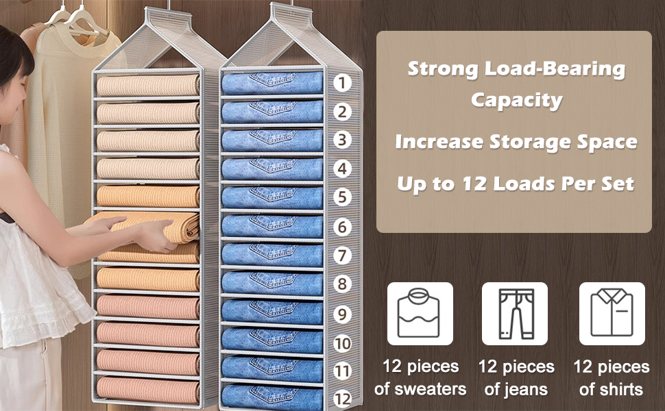 Hanging Wardrobe Storage Organiser
