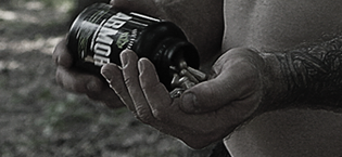 Man taking supplements