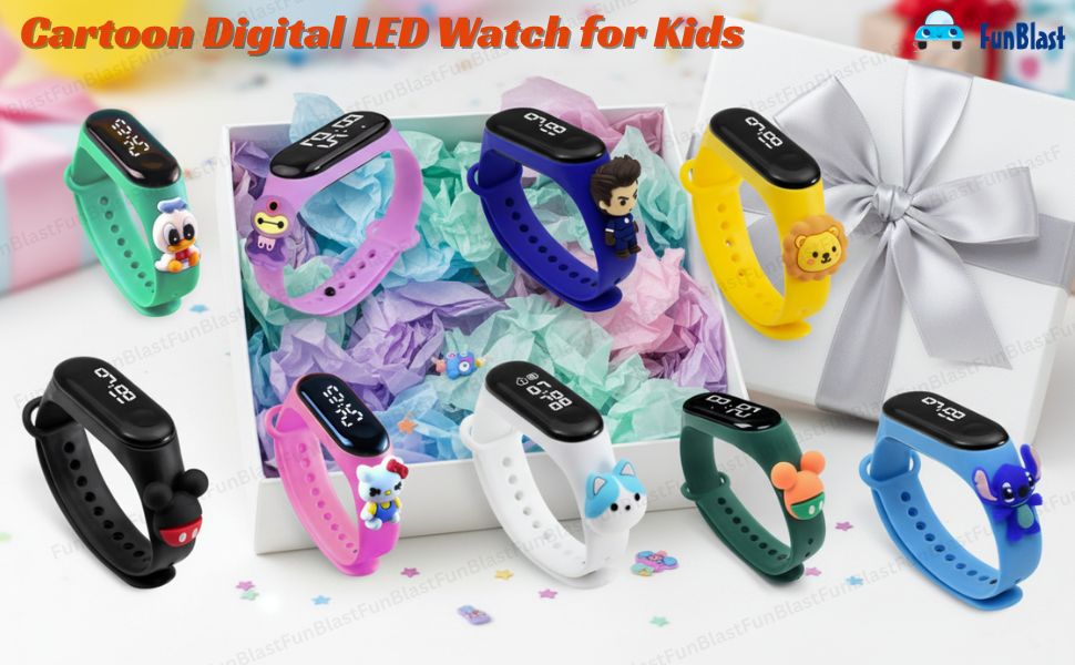 silicone strap kids watch, kids digital wrist watch, cartoon digital watch, kids bracelets for girls