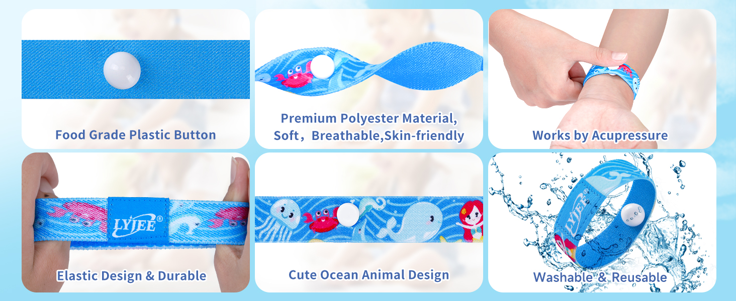 LYJEE Motion Sickness Bands for Kids Cruise Travel