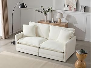 two modular chairs combine a loveseat