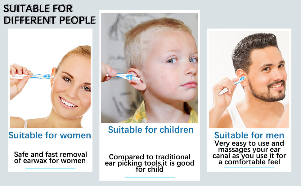 Q Grips Earwax Remover Spiral Ear Wax Removal Tool, Reusable Earwax