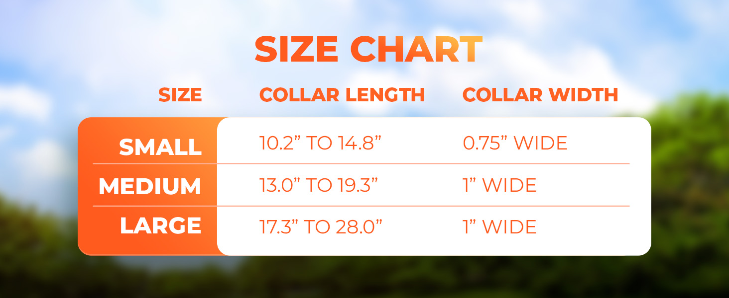Blazin Color Me Happy Reflective Dog Collar Size Chart