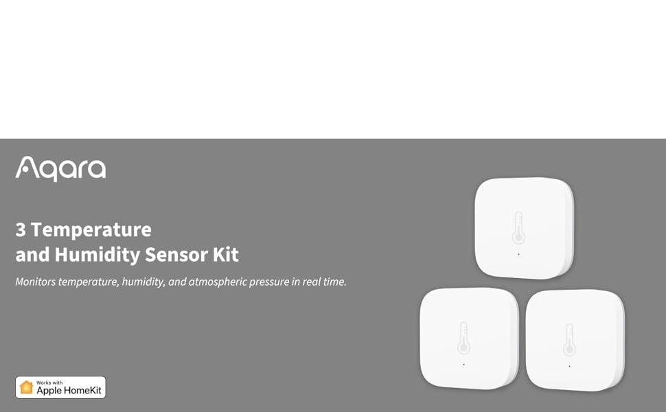 Aqara Temperature and Humidity Sensor 3 Pack, Requires AQARA HUB