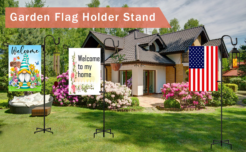 Garden Flag Stand Adjustable Heavy Duty Flag Pole Holder