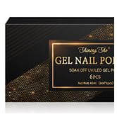 Shining She UV Nagellack Transparent,6 Farben Jelly Kristall Nude Rosa Dordeaux Rouge Braun Gel N...