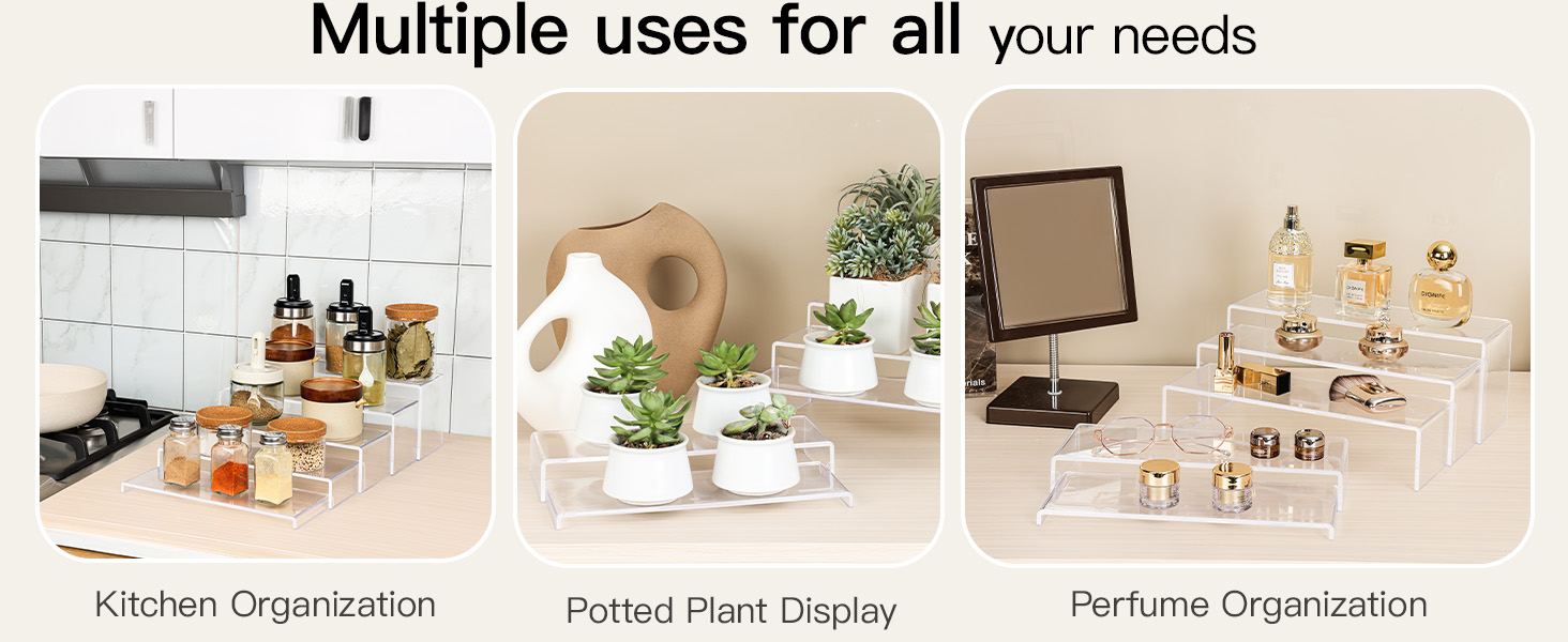 5Pcs Acrylic Display Stands, 10''12" Perfume Organizer