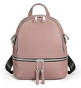 YALUXE Women‘s Real Leather Backpack Purse Fashion Designer Daypack Convertible Shoulder Bag