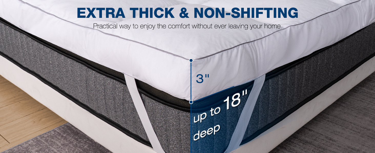 Mattress Topper Full Cooling Plush Pillow Top Mattress Pad