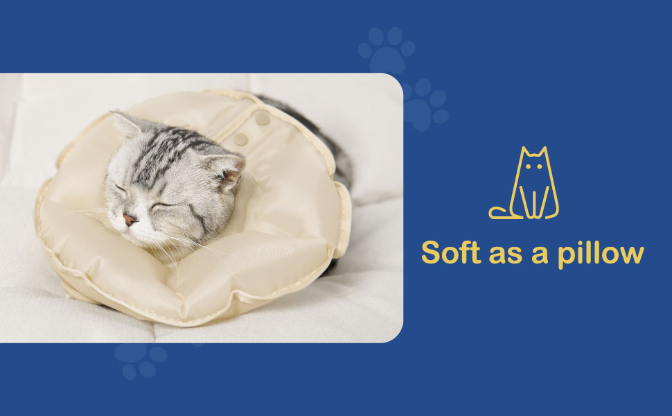 MayMaw Inflatable Cat Cone, Foldable Cat Cone Collar Soft