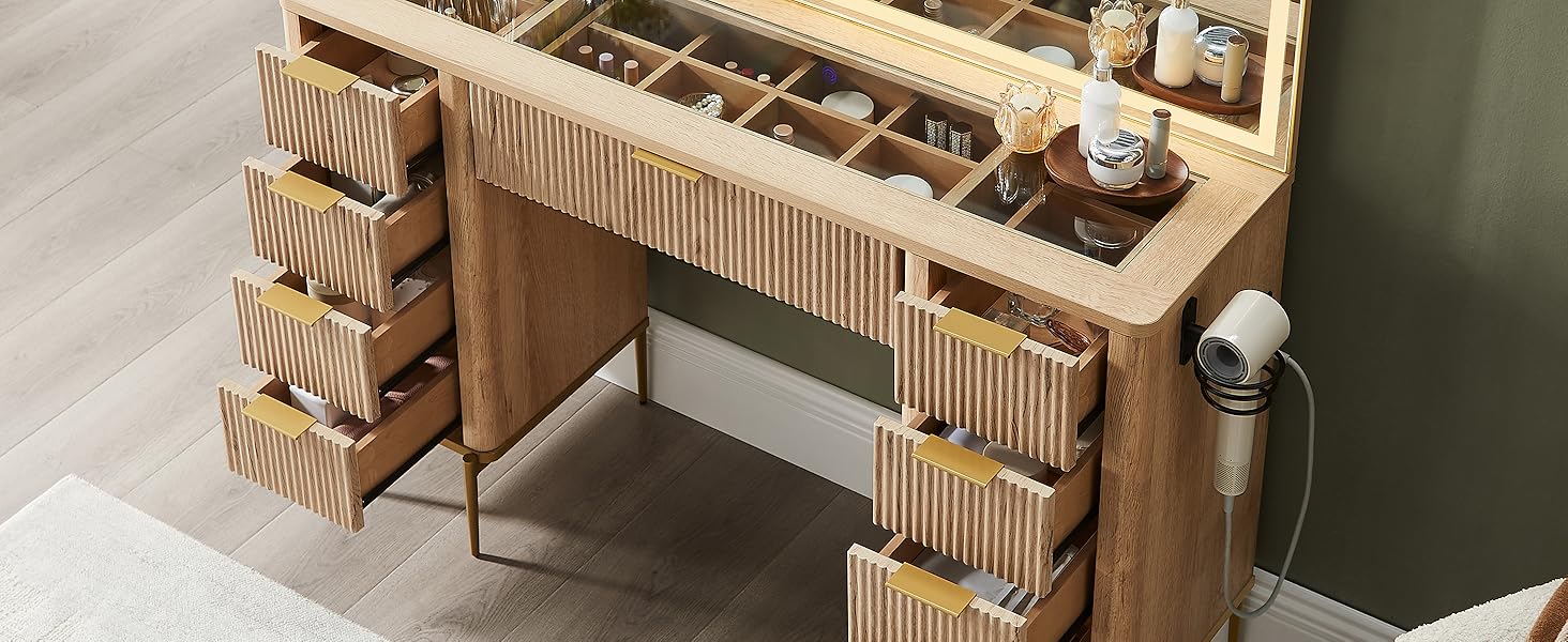 Ample 9-Drawers Storage Space