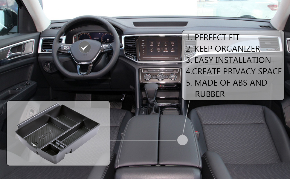 TACOBRO Center Console Organizer Tray Compatible with Atlas