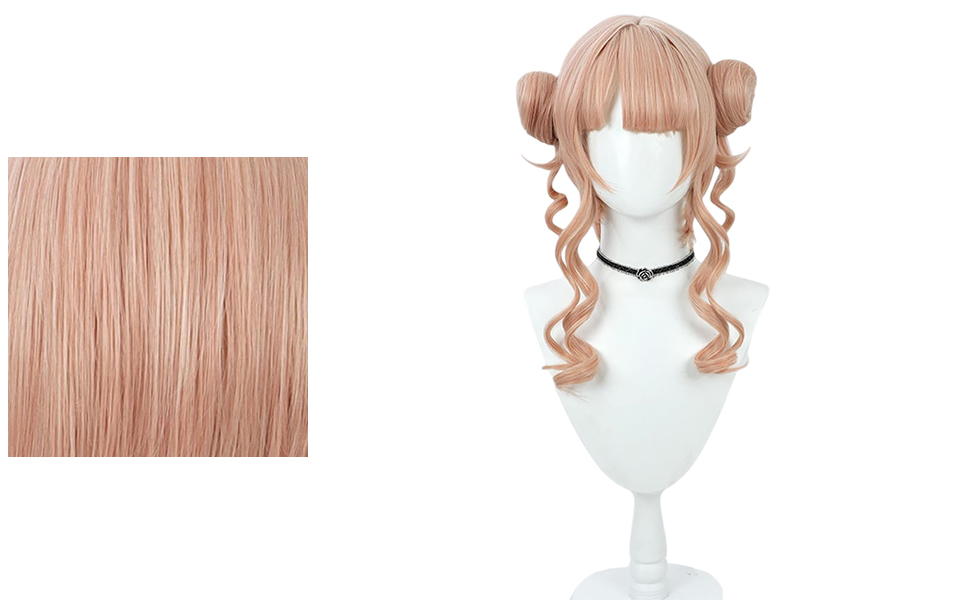 Amazon.co.jp: 鏑木ろこ コスプレウィッグ かつら お団子ヘア