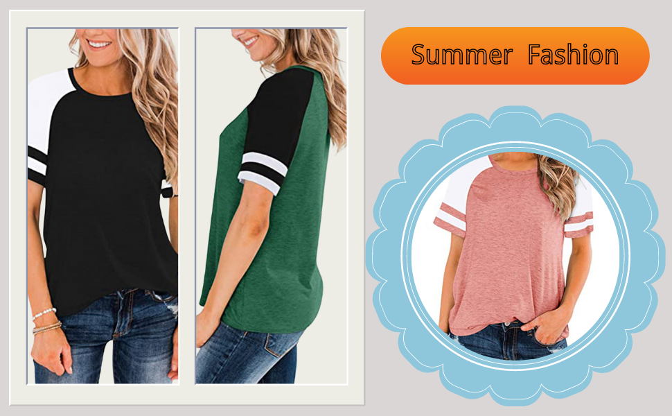 patchwork womens tops