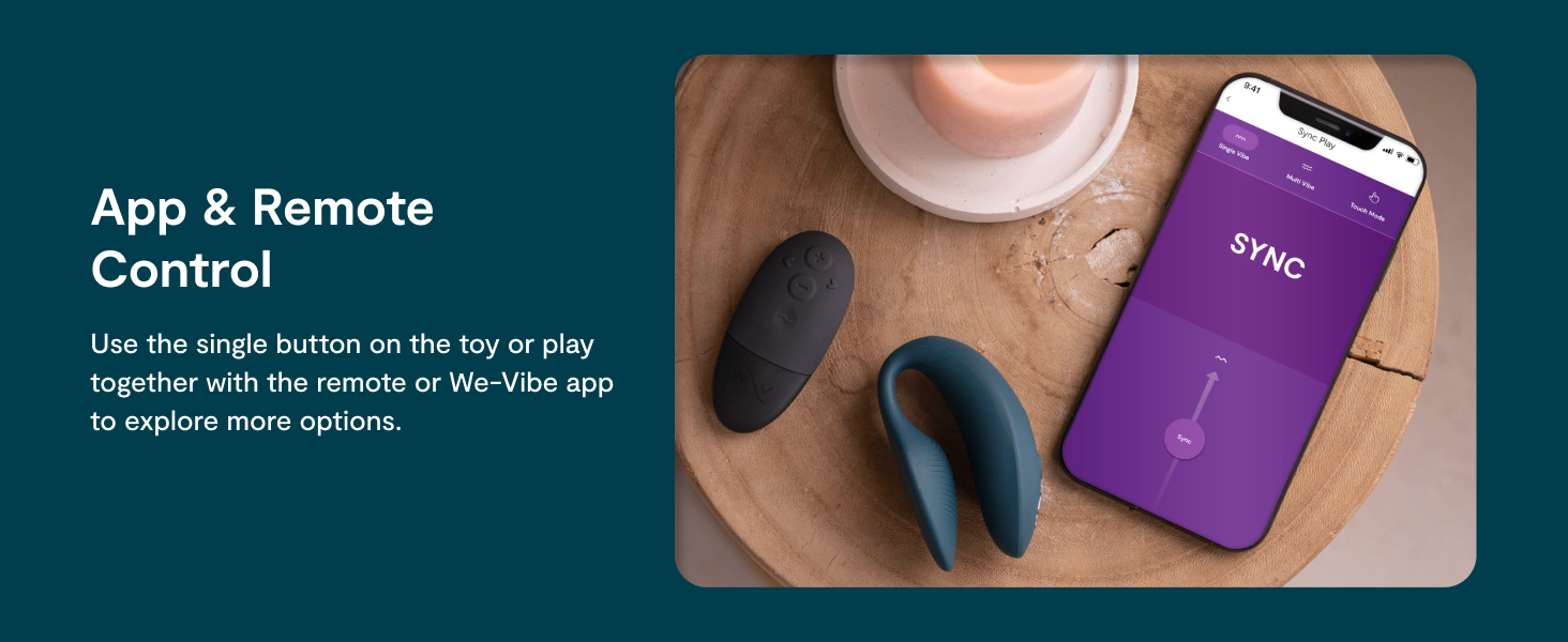 we-vibe sync 2 couples toy app and remote controlled