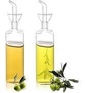 Yesland 2 Pack Olive Oil Bottle - 17 Oz Glass Oil Dispenser Vinegar Cruet - Oil Carafe Decanter w...