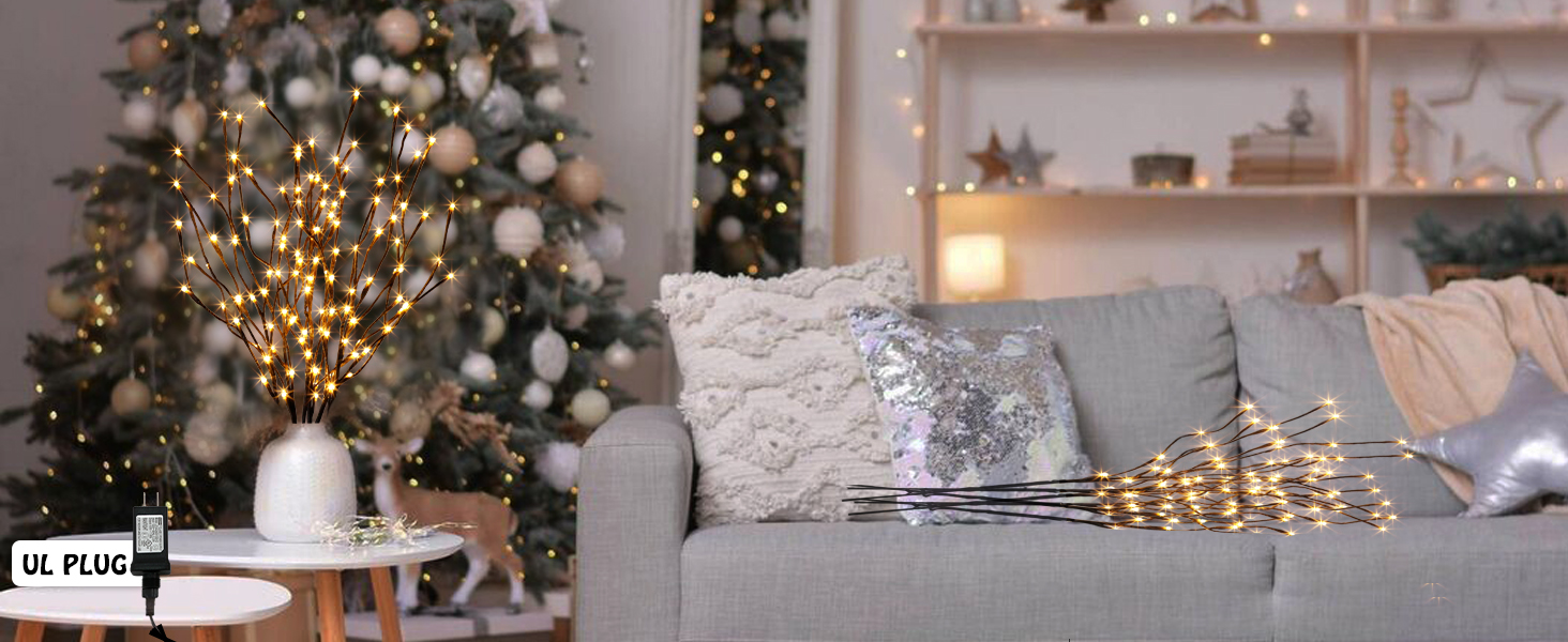 Brown Lighted Twig Branches Pathway Light