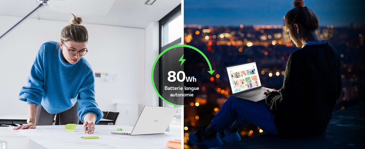 l'image montre que l'utilisateur utilise le gram toute la journée sans le recharger.