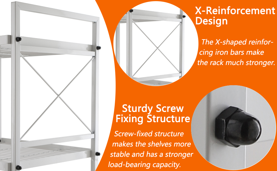 YOHKOH 5 Tier Metal Storage Rack Closet Shelves,Standing Storage Shelf Units for