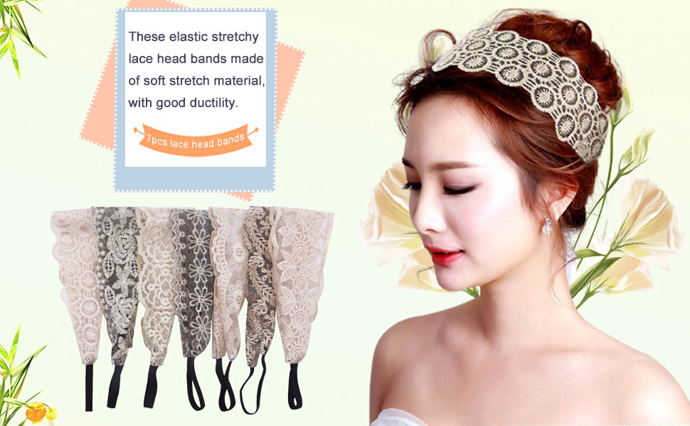  The lace headband is suitable for all the hairstyles of most girls and women