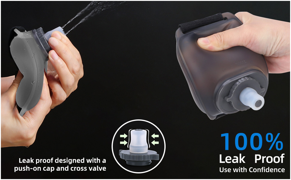 flexible handheld water bottle for runners sports water bottle soft flask