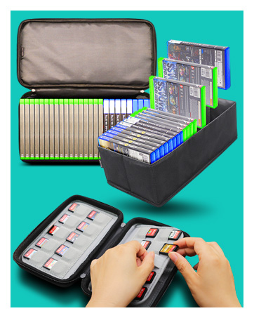nintendo switch 3ds ds ps5 ps4 xbox games holder storage case