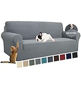 YEMYHOM Couch Cover Latest Jacquard Design High Stretch Sofa Covers for 3 Cushion Couch, Pet Dog ...