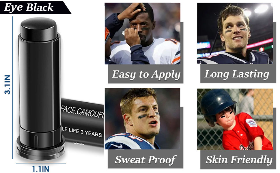 Eye Black Stick for Baseball, Softball, Football, Lacrosse
