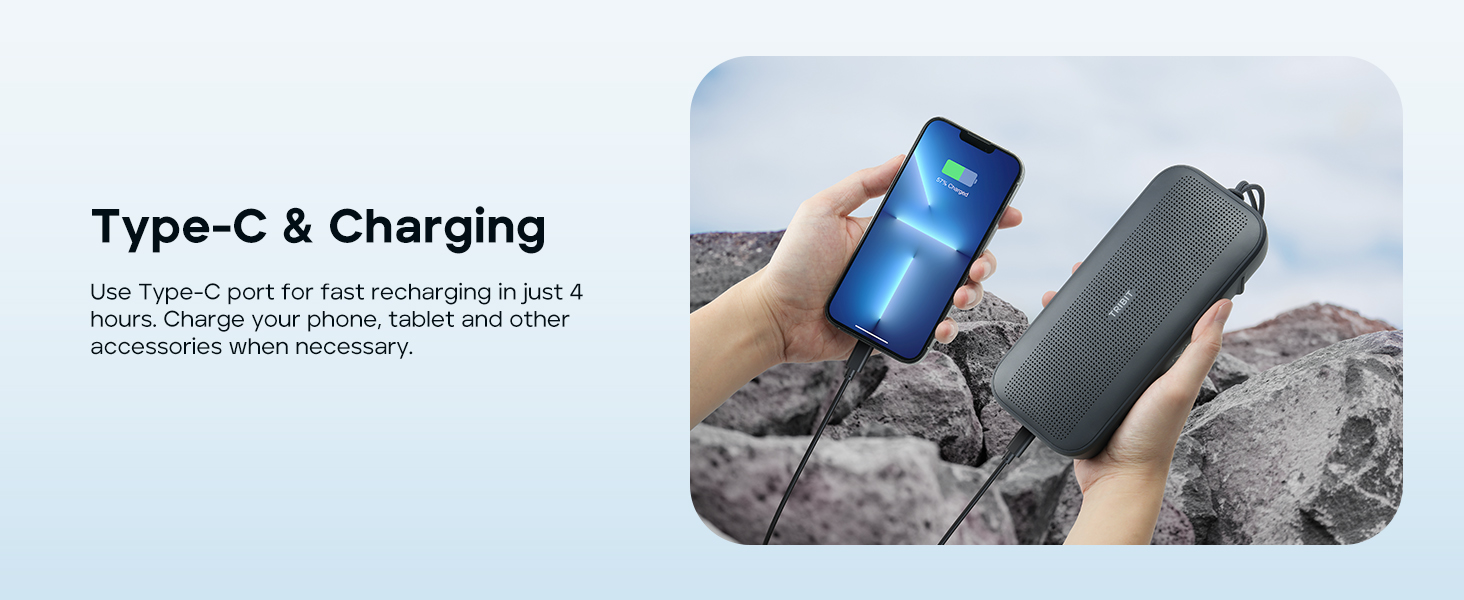 bluetooth speaker with type-C port USB-C