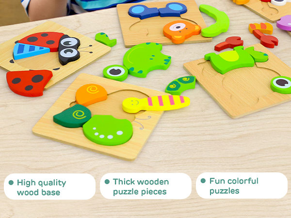 Amazon.com: TOY Life Wooden Puzzles for Toddlers 2-4, 8 Pack