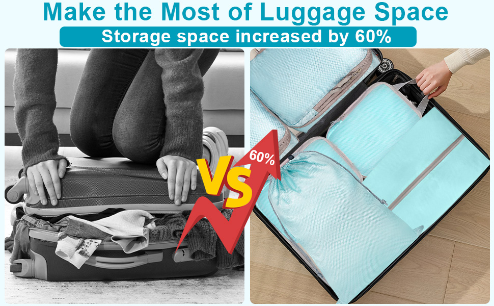 Compression Packing Cubes for Suitcases 6 Set