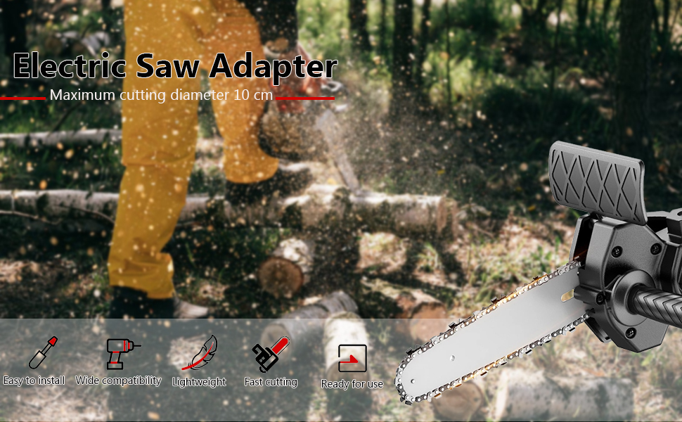 Chainsaw Drill Attachment, Electric Drill Modified to