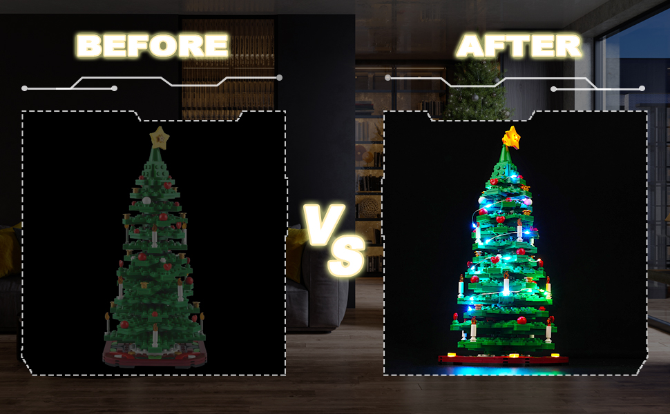 LMTIC Lighting Kit for LEGO Christmas Tree 40573 Building