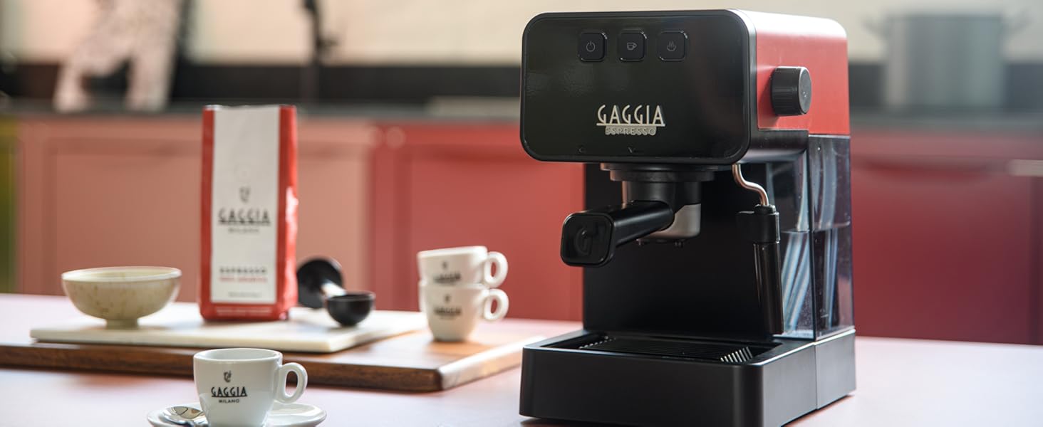Gaggia Espresso Style Manual Coffee Machine and Cappuccino Maker with Milk Frother, Stone Black 3 espresso style