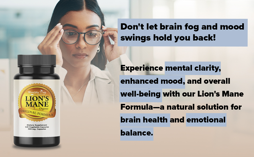 lion's mane for mental clarity, enhanced mood, and overall well being