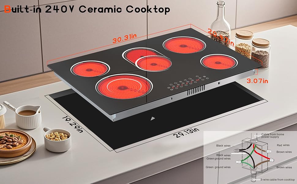 30 inch electric stove top